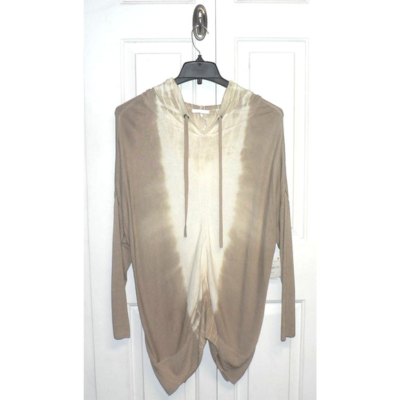 Stitchdrop Women's Pullover SharkBite Hem Tunic Hoodie in Driftwood Medium $92 - Picture 2 of 4